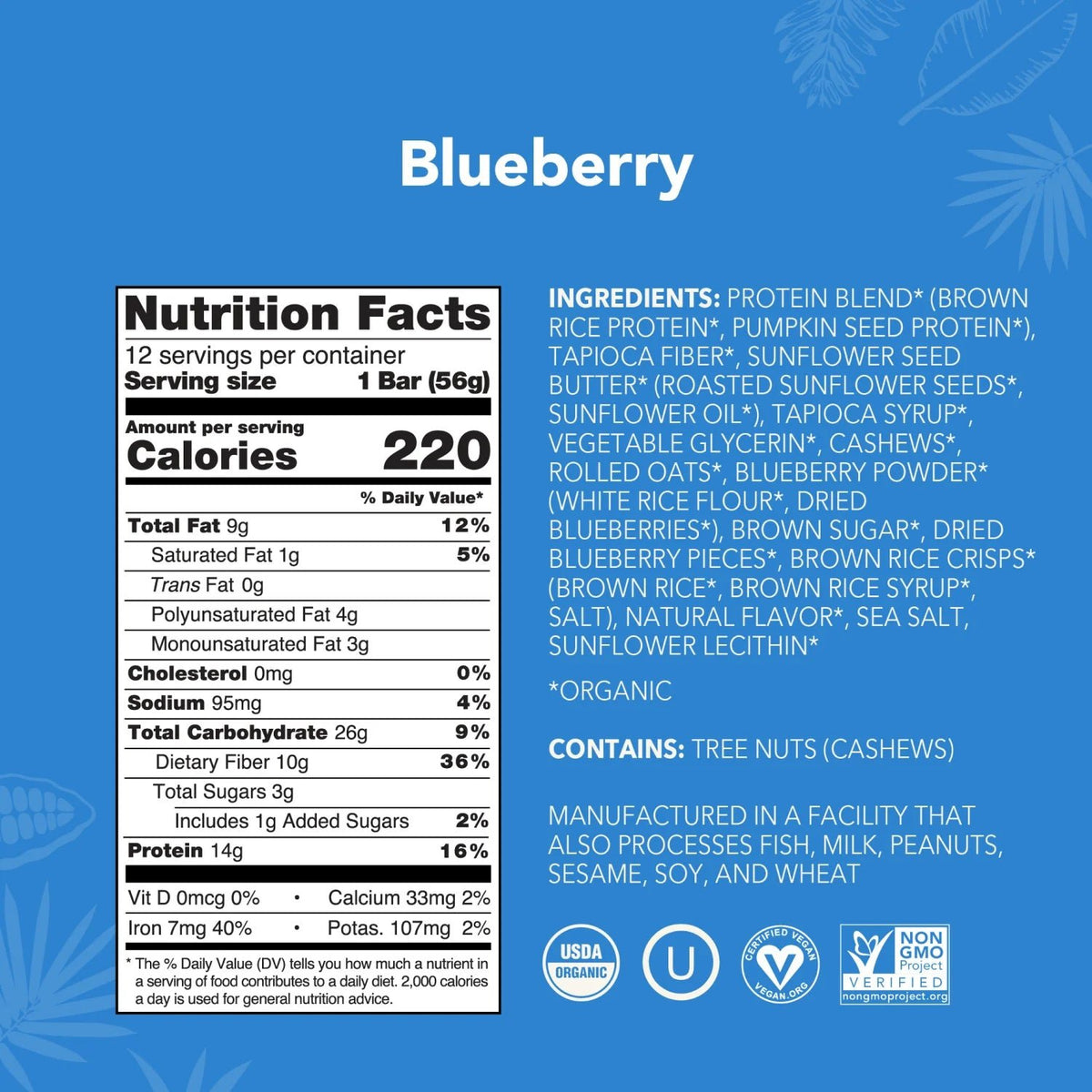 Blueberry - Protein Bars