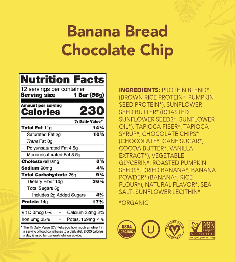 Banana Bread Chocolate Chip - Protein Bars