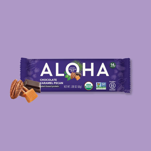 Chocolate Caramel Pecan Protein Bar - ALOHA