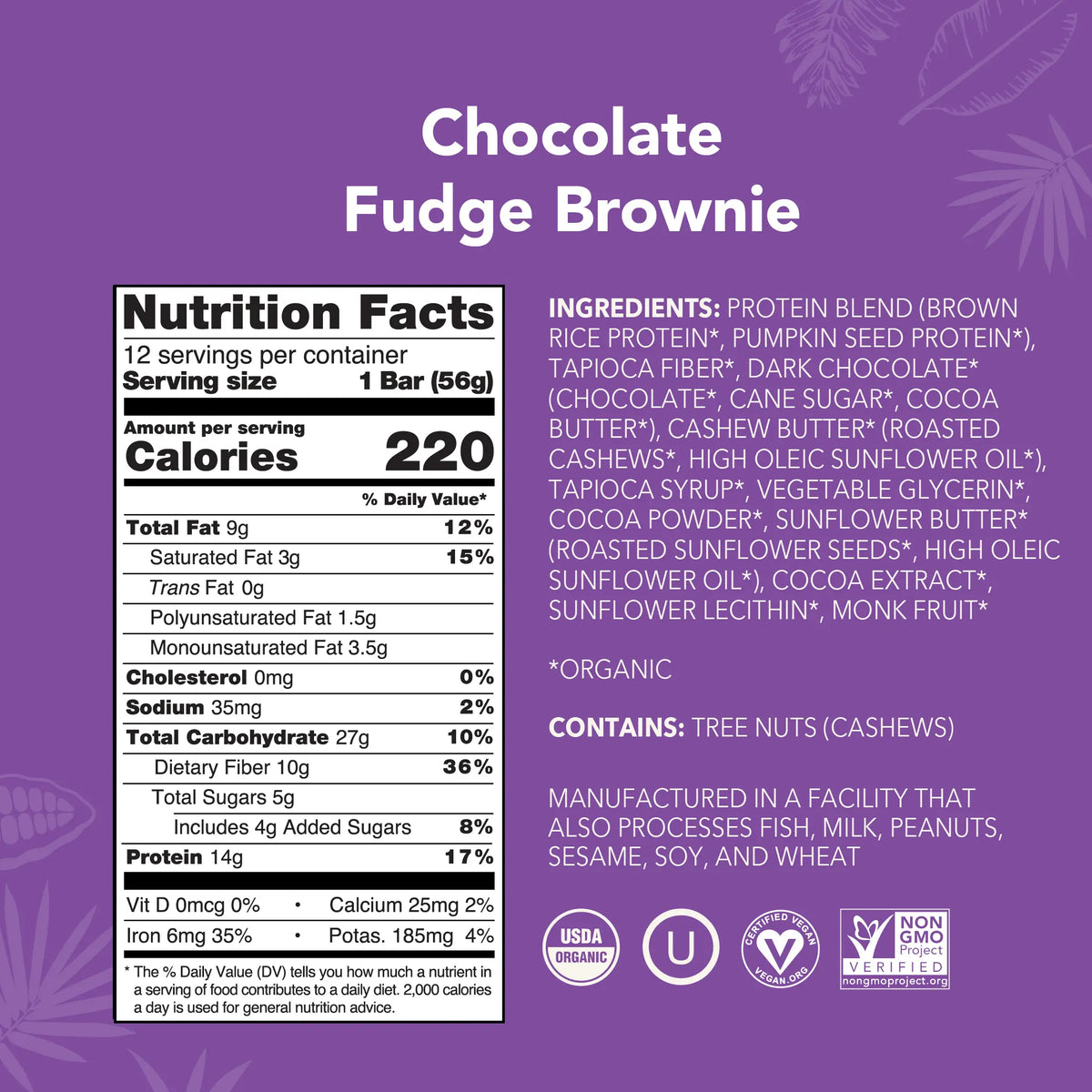 Chocolate Fudge Brownie - Protein Bars