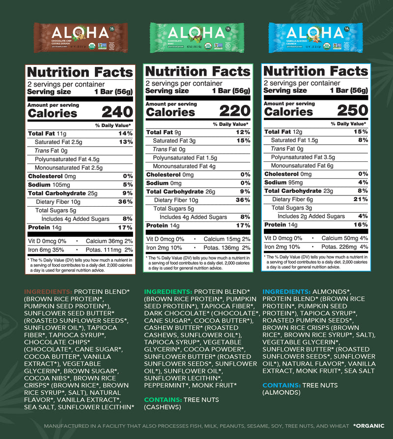 Protein Bar Variety Pack Nutrition