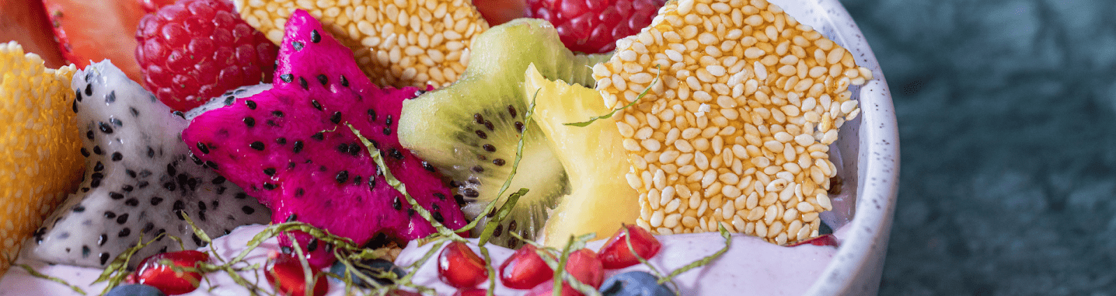 Colorful Smoothie Bowl with Fresh Fruits