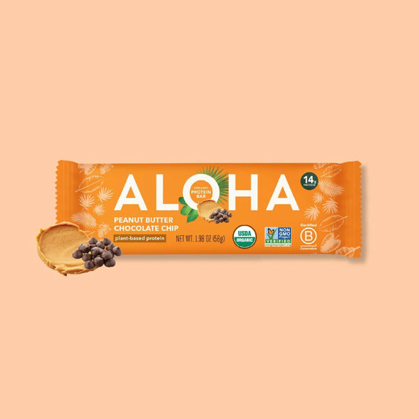 Peanut Butter Chocolate Chip Protein Bar | Aloha · 12-Count – ALOHA