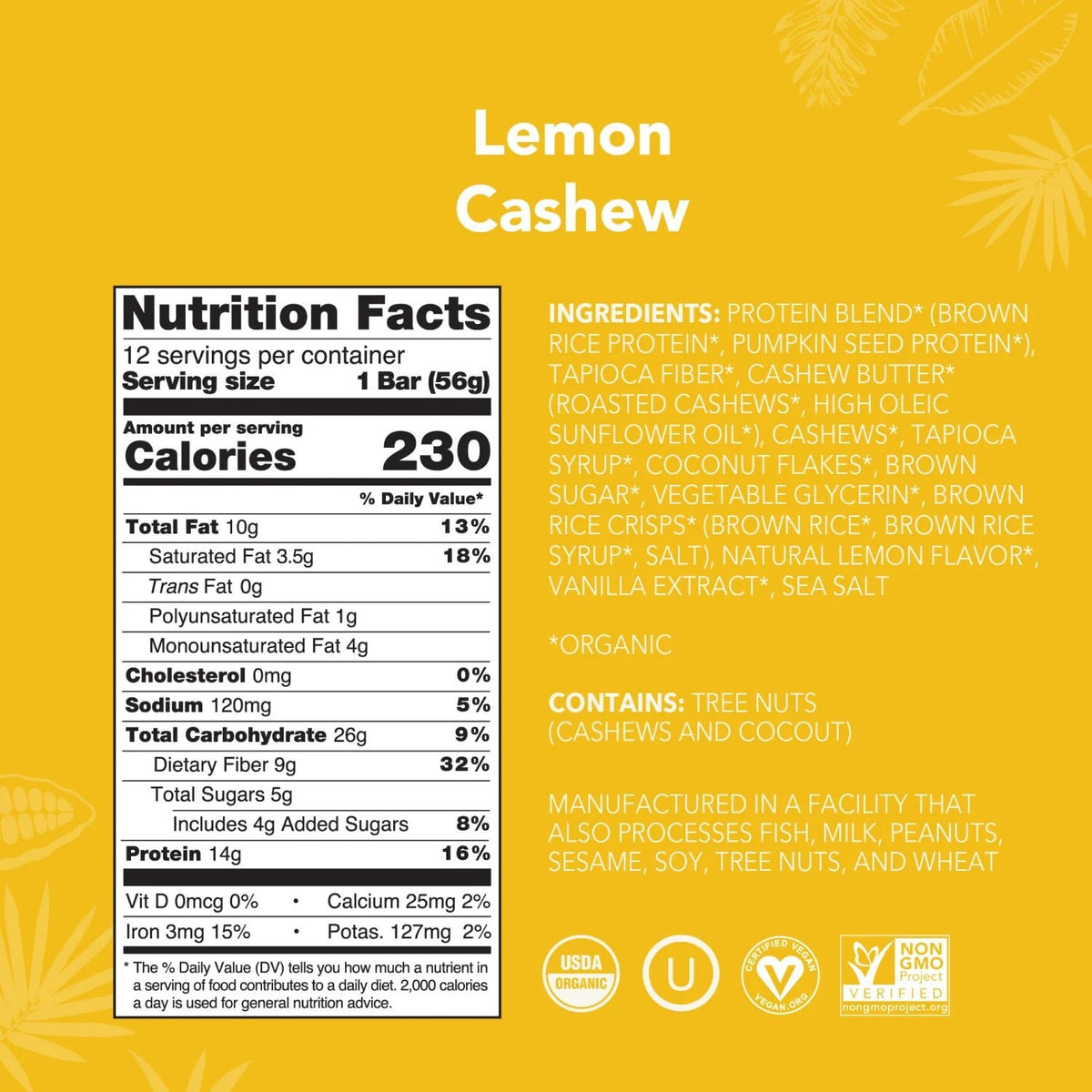 Lemon Cashew - Protein Bars