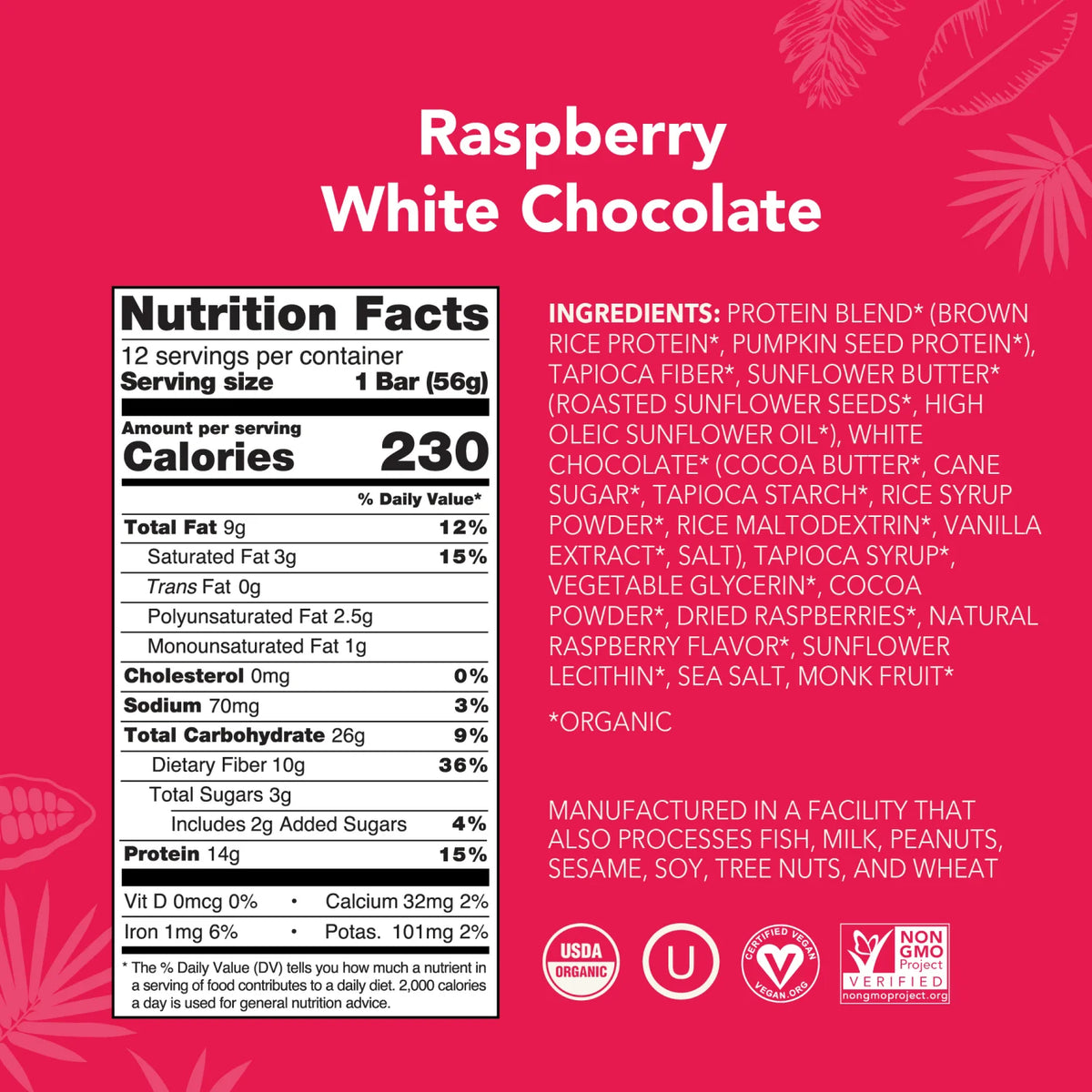 Raspberry White Chocolate - Protein Bars