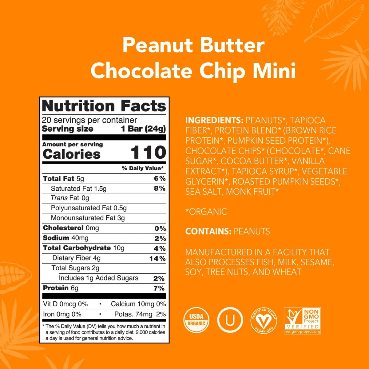 Peanut Butter Chocolate Chip (Best By Sept 22nd, 2026) - Mini Bars