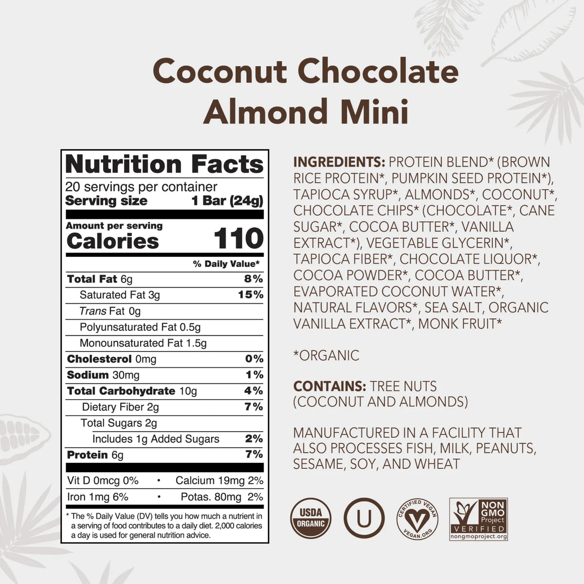 Coconut Chocolate Almond - Mini Bars