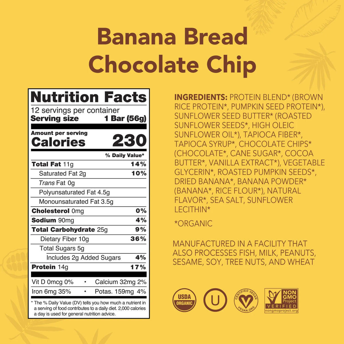 Banana Bread Chocolate Chip - Protein Bars