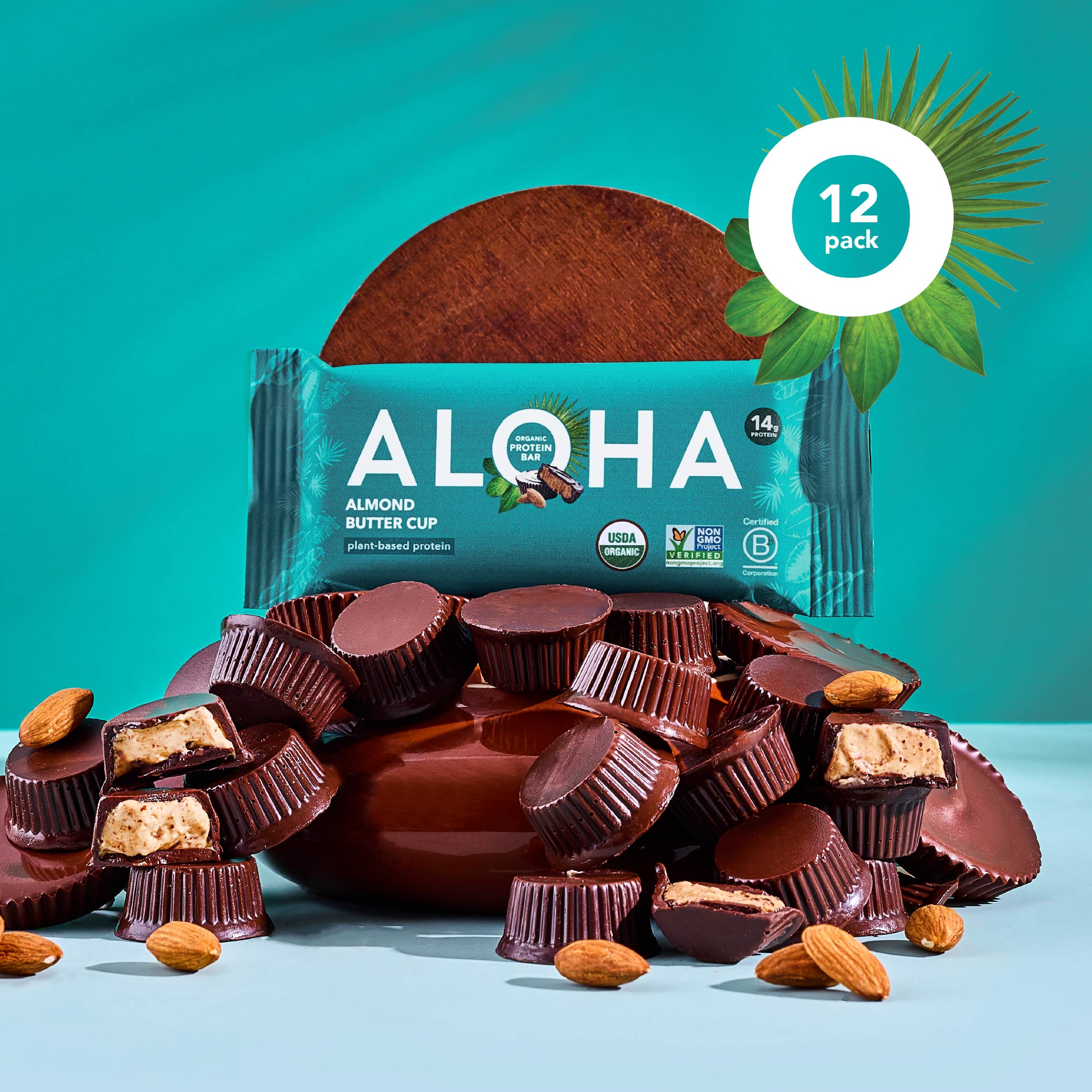 Almond Butter Cup Protein Bars - ALOHA