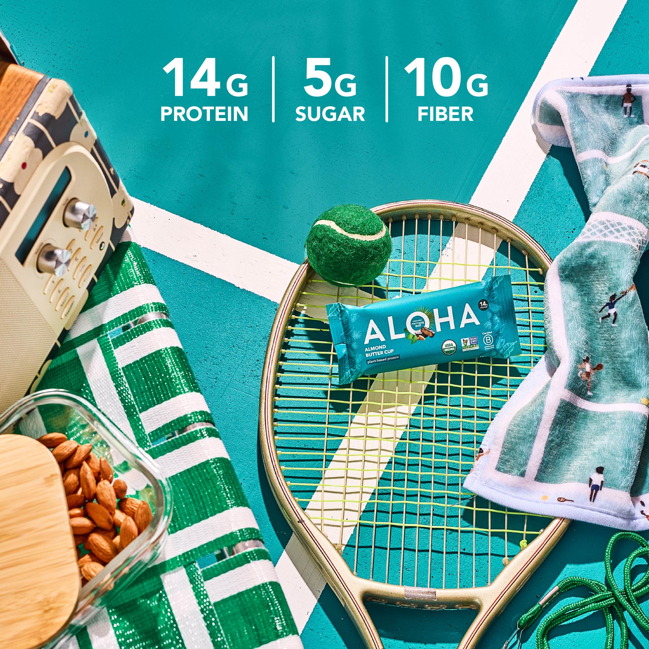 Almond Butter Cup Protein Bars - ALOHA