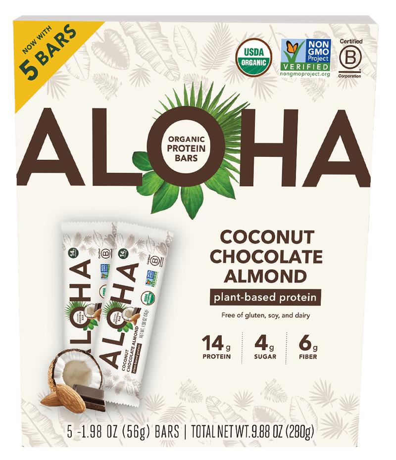 (5-bar box) Coconut Chocolate Almond Protein Bars (Best By 2025)