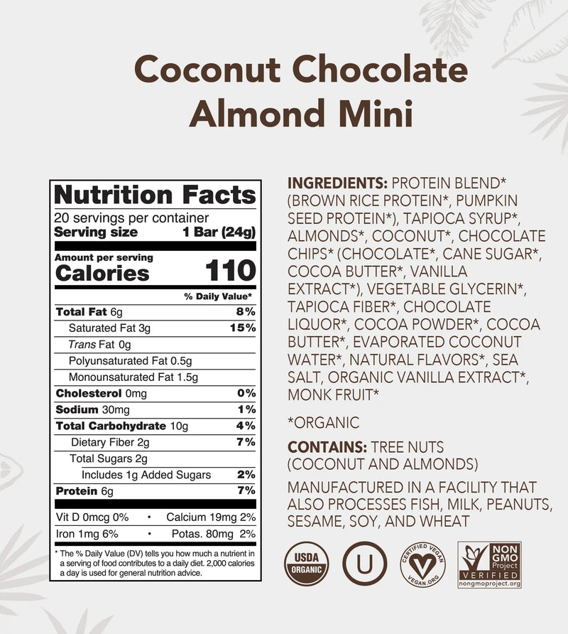 Coconut Chocolate Almond - Mini Bars