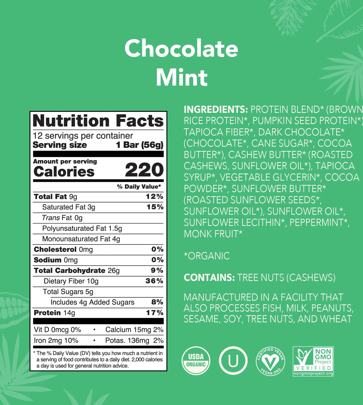 Chocolate Mint - Protein Bars