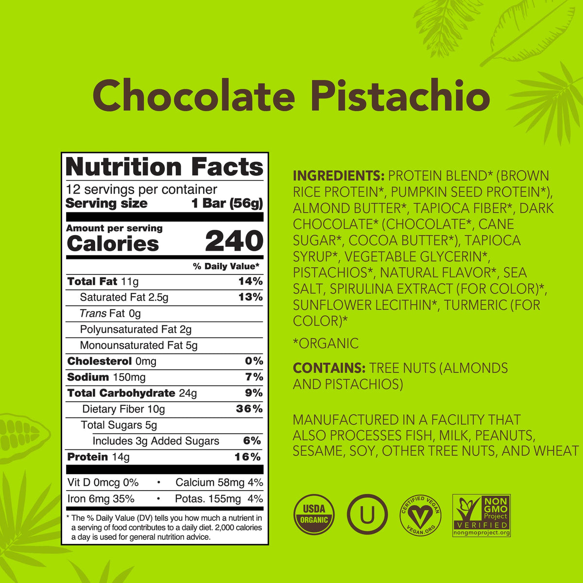 Chocolate Pistachio - Protein Bars