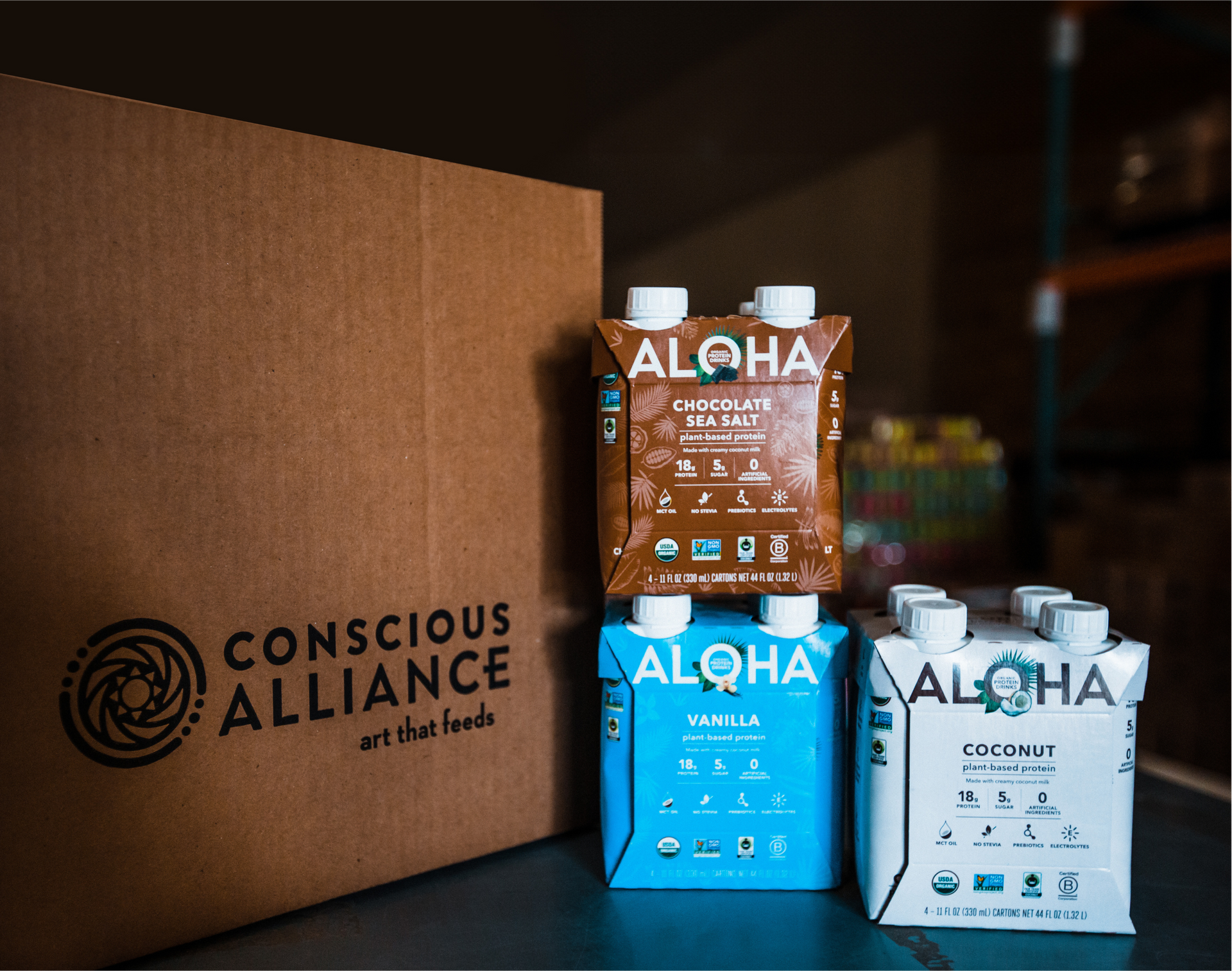 Conscious Alliance ALOHA protein drinks