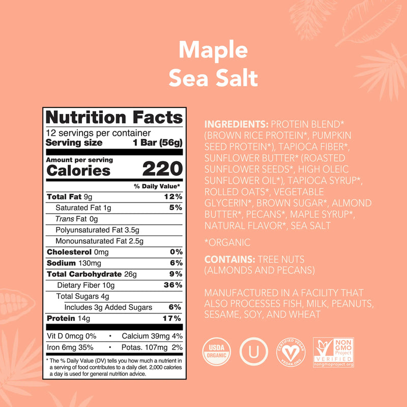 Maple Sea Salt - Protein Bars