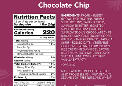 Oatmeal Chocolate Chip - Protein Bars