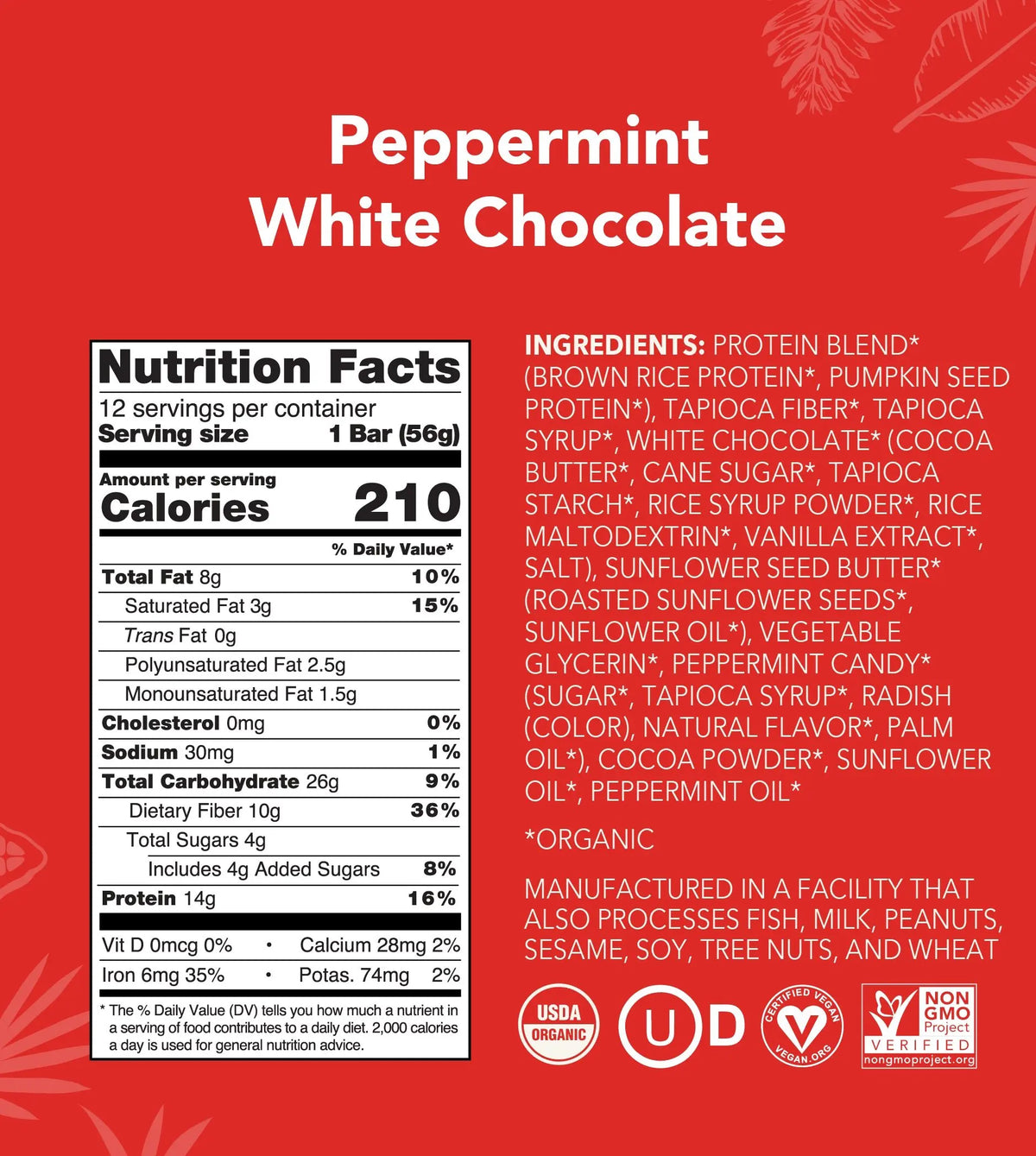 Peppermint White Chocolate - Protein Bars
