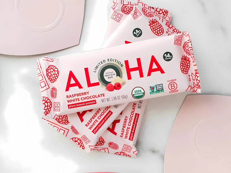 Raspberry White Chocolate Protein Bar – ALOHA