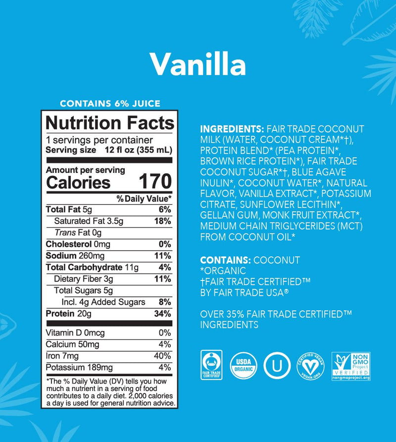 12oz Vanilla Protein Drink (Pack of 12)