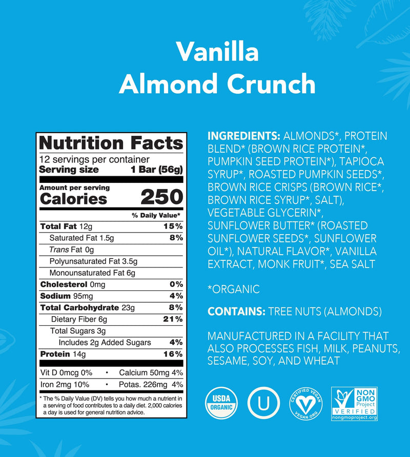 Vanilla Protein Bar nutrition