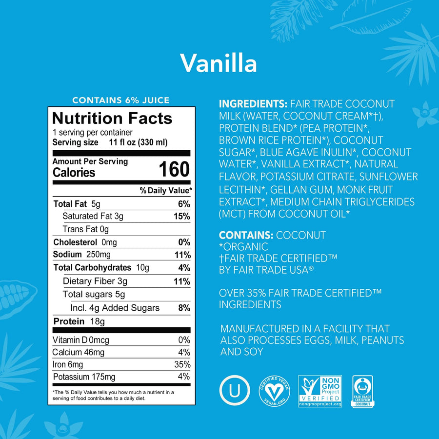 11oz Vanilla Protein Drink (Pack of 12) inactive