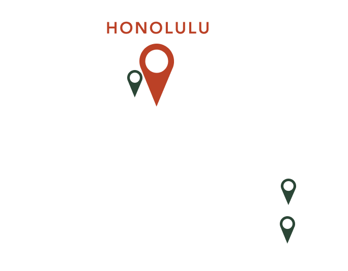 honolulu on a map